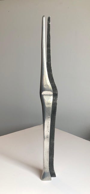 Aharon Bezalel, Aharon Bezalel Israeli Modernist Sculpture 2 Parts Minimalist Aluminum or Steel, 1979