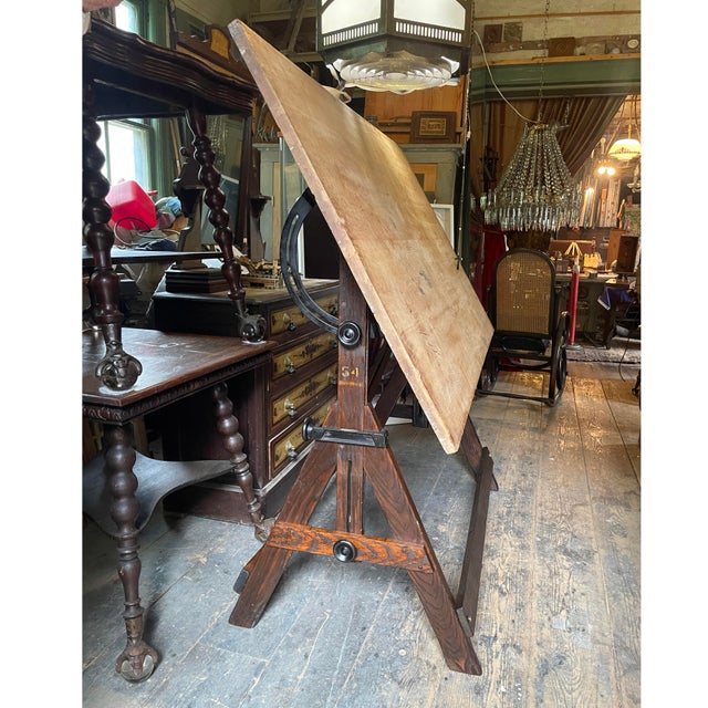 Early 1900s Keuffel & Esser (1867-1980) Drafting Table For Sale - Image 10 of 10