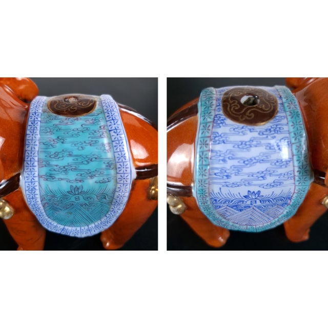 Chinese Porcelain Auspicious Elephant Pair For Sale - Image 9 of 10