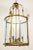 French Neoclassical Gilt Lacquered Brass and Glass Oval Four-Light Lantern For Sale - Image 4 of 11