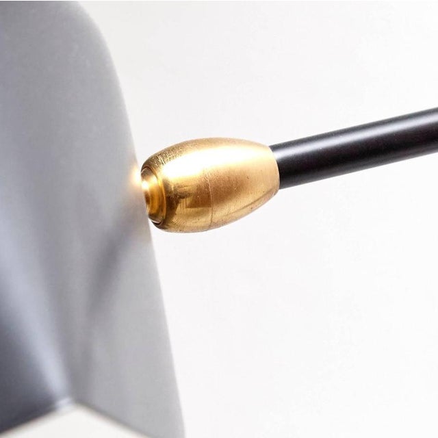 Mid-Century Modern Black Anthony Wall Lamps by Serge Mouille, Set of 2 For Sale - Image 4 of 8