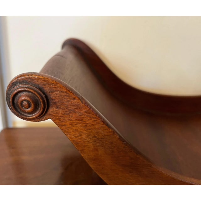 Brown Mahogany Cheese Sleigh, Bread Basket Tray or Table Centerpiece for Displaying Fruit For Sale - Image 8 of 12