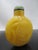 Late 19th Century Chinese Imperial Yellow Peking Glass Snuff Bottle With Carved Longevity Symbol For Sale - Image 5 of 11