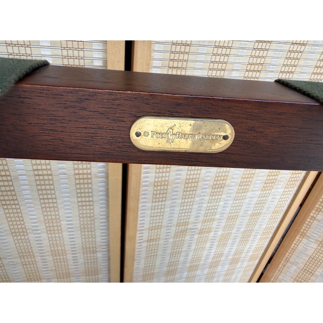 Vintage Ralph Lauren Home Butler's Tray Table | British Colonial Rattan & Brass For Sale - Image 14 of 18