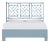 Chippendale Platform Bed Double, Pool Blue For Sale