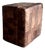 Vintage Patchwork Brown Leather Ottoman with Storage, 1970s For Sale