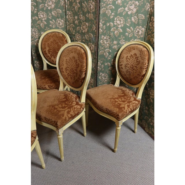 Vintage Louis XVI Style Chairs, 1970s, Set of 8 For Sale - Image 10 of 11
