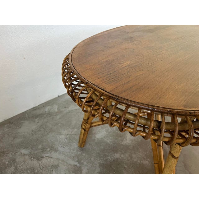 Rattan Coffee Table from DLG Jeanine Abraham, 1950s For Sale - Image 9 of 13
