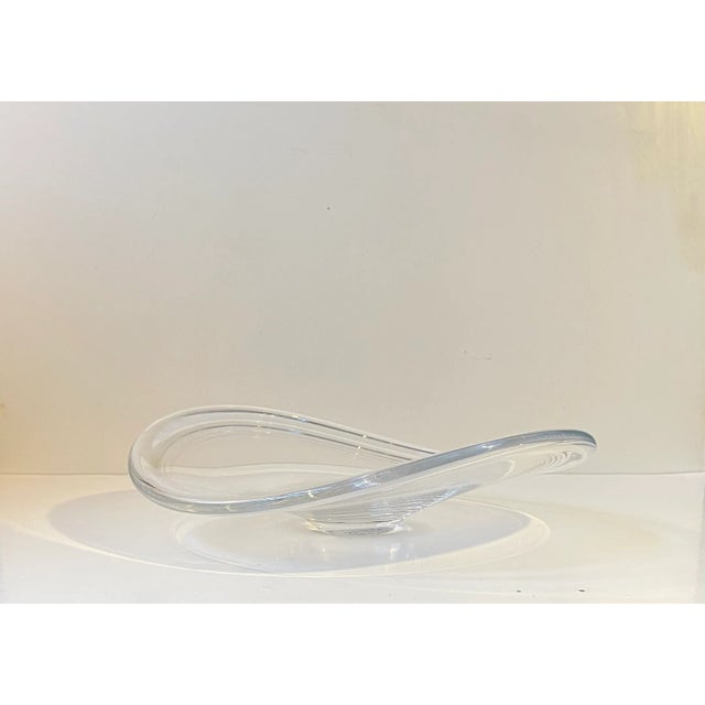 Large Freeform Glass Bowl by Per Lütken for Holmegaard, 1960s For Sale - Image 9 of 9