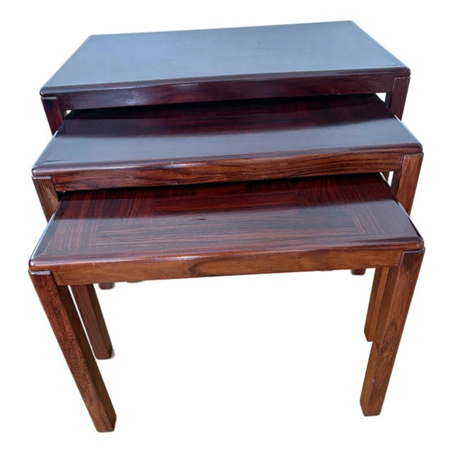 1960s Danish Rosewood Nesting Tables by Vejle Stole For Sale