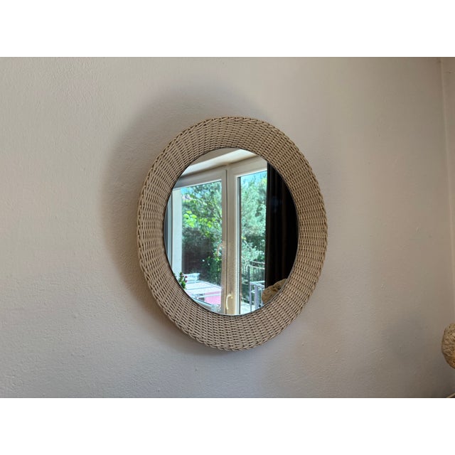 Wicker Mirror by Josef Daubenbuchel, Germany, 1930s For Sale - Image 3 of 11