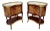 Elegant Louis XV Side Tables With Marble Tops and Brass Accents - A Pair For Sale