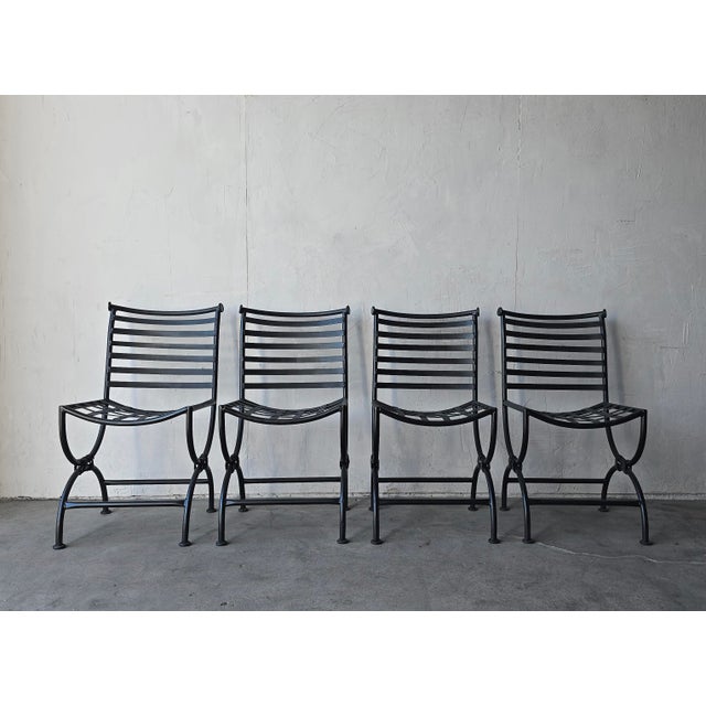 John Salterini 1960s Vintage Iron Garden Dining Chairs - 4 Available For Sale - Image 4 of 14