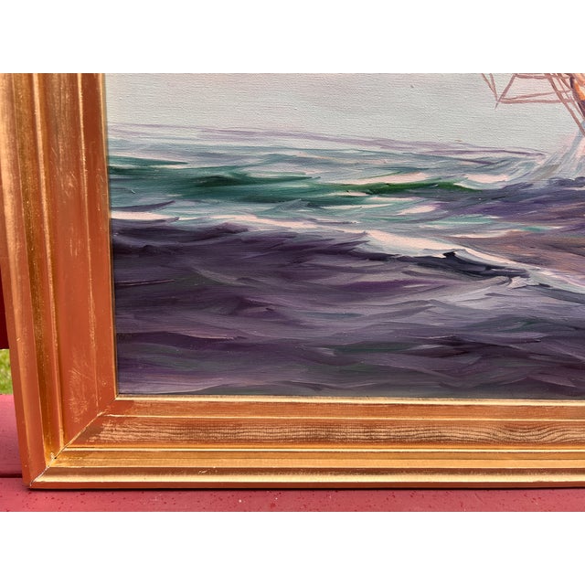 【P20号】suger 原画 絵画 oil painting 12/24 original oil painting.ocean surf, original oil