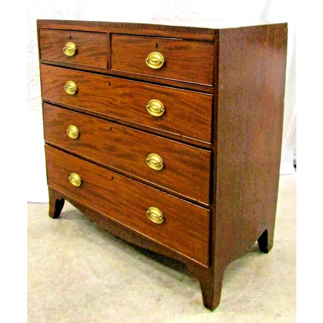 Brown Early 19th Century Federal Style Mahogany Chest of Drawers For Sale - Image 8 of 16
