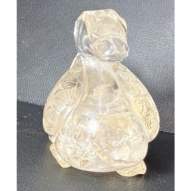 Antique Hand Carved Chinese Duck Bird Rock Crystal Stone Sculpture Statue For Sale - Image 9 of 13