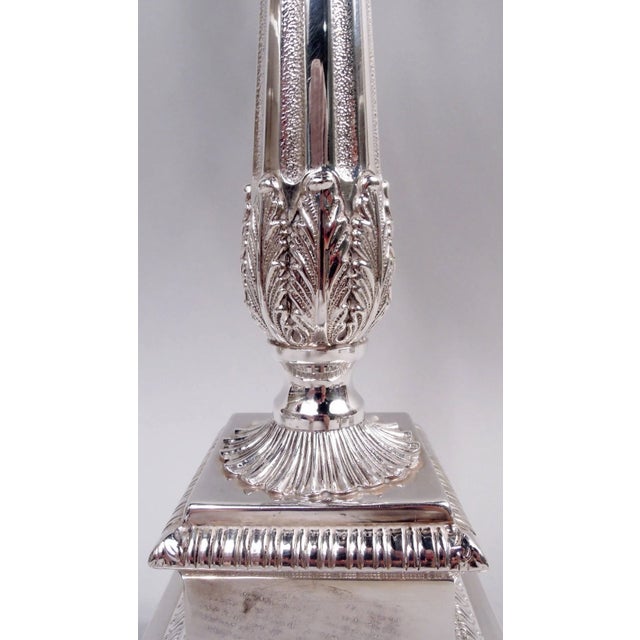Mid 20th Century Mid 20th Century Hazorfim Candelabrum Traditional Neoclassical 6-Light Israeli Sterling Silver For Sale - Image 5 of 9