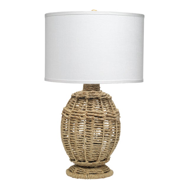 Jute Urn Table Lamp For Sale