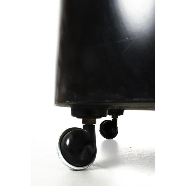 Black Side Table on Wheels For Sale - Image 5 of 9