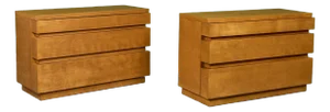Pair of Dan Johnson Three Drawer Dressers for Hayden Hall