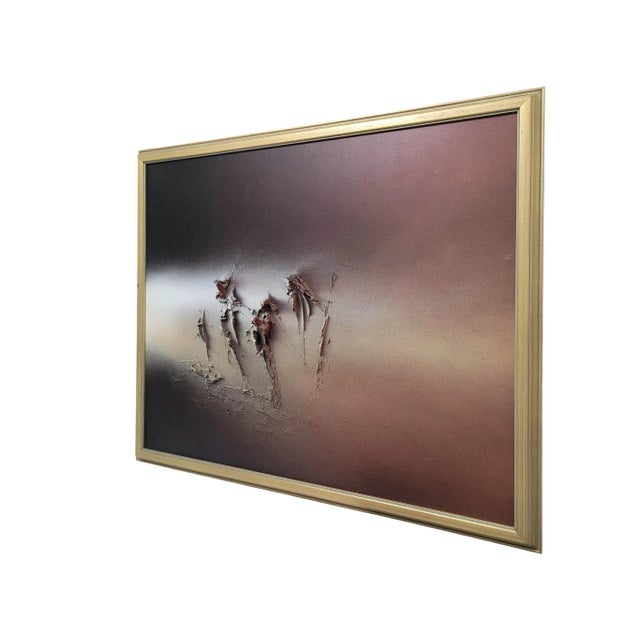 Sculptural Impasto: Set of 3 Abstract Figurative Paintings by Max Roumieu For Sale - Image 15 of 18