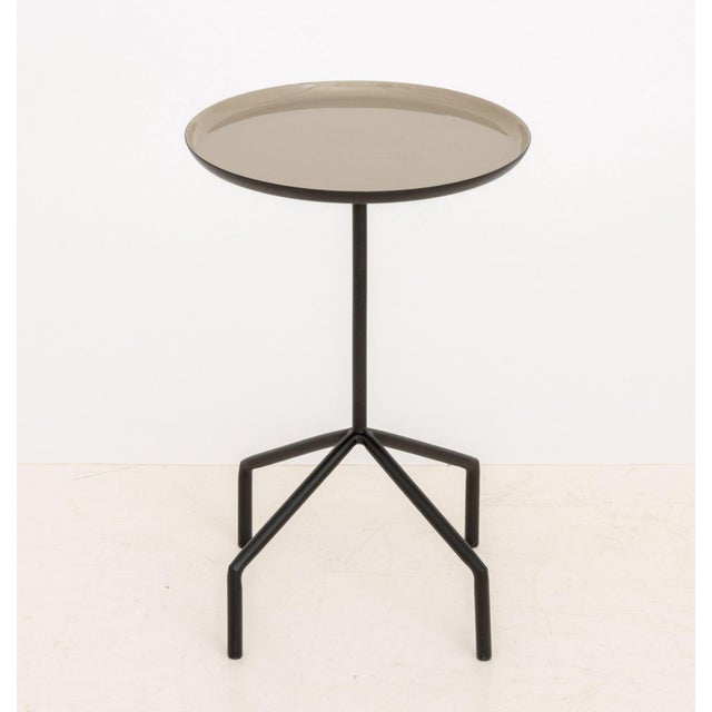 Set of Three Herman Miller Style Enameled Steel Graduated Side Tables For Sale In New York - Image 6 of 12