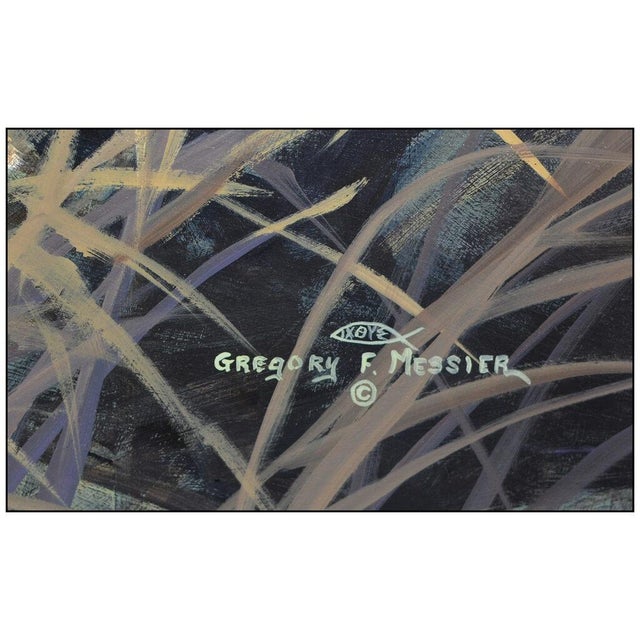 Realism Late 20th Century Lakeside Duet, Gregory F. Messier For Sale - Image 3 of 4