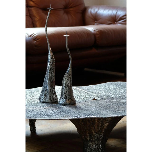 Set of floral candle holder by chanel kapitanj unique piece dimensions: d 90 x w 90 x h 42 cm materials: metal this...