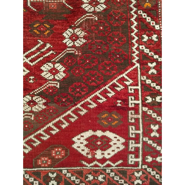 19th Century Turkish Bergama Village Rug, Handwoven Wool, Antique For Sale In Chicago - Image 6 of 7
