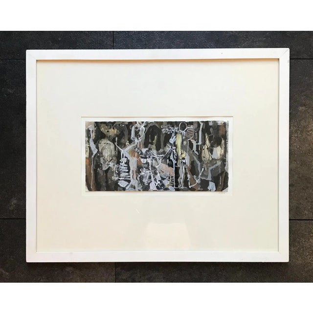 Work on paper White wooden frame with glass pane 43 x 53 x 1,5 cm This piece is attributed to the mentioned...
