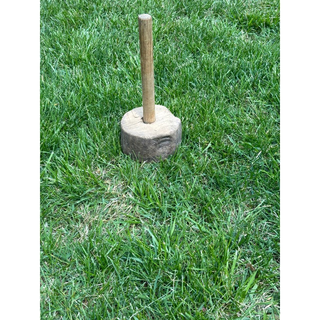 Very Early Rustic Wooden Mallet For Sale - Image 9 of 12