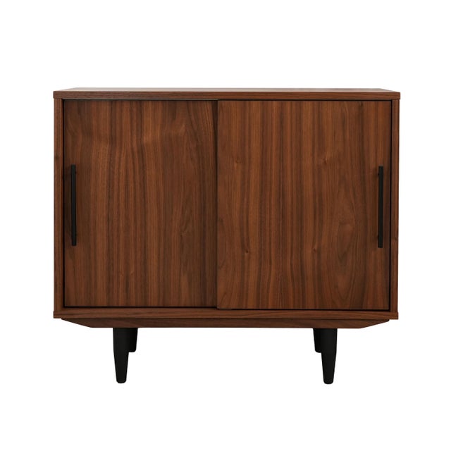 Vintage Scandinavian Walnut Cabinet For Sale - Image 12 of 12