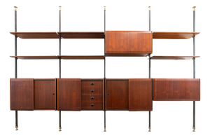 Italian Teak 4-Section Bookcase,1950s