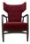 1940s Wingback Armchair Attributed to Eva & Nils Koppel for Slagelse Møbelværk, Denmark, Mohair For Sale