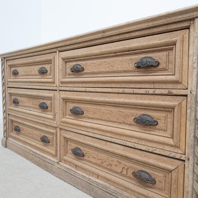 Oak and Bluestone Workshop Cabinet with Drawers, 1900 For Sale - Image 10 of 11