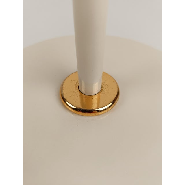 Italian Adjustable Table Lamp in Ivory White and Gilded Metal by F. Fabbian, 1970s For Sale - Image 18 of 18