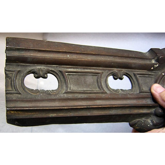 Antique Bronze French Rococo Architectural Element, Building, Fireplace Fragment For Sale - Image 4 of 6
