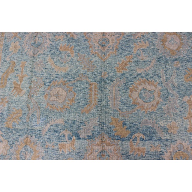 Textile Square Turkish Oushak Rug by Keivan Woven Arts 10'10 X 12'1 For Sale - Image 7 of 9