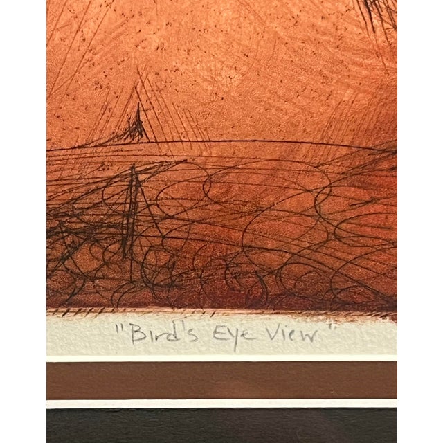 1998 Deslie Guthrie 'Bird’s Eye View"' Etching 1998 California Artist a/P For Sale - Image 4 of 10