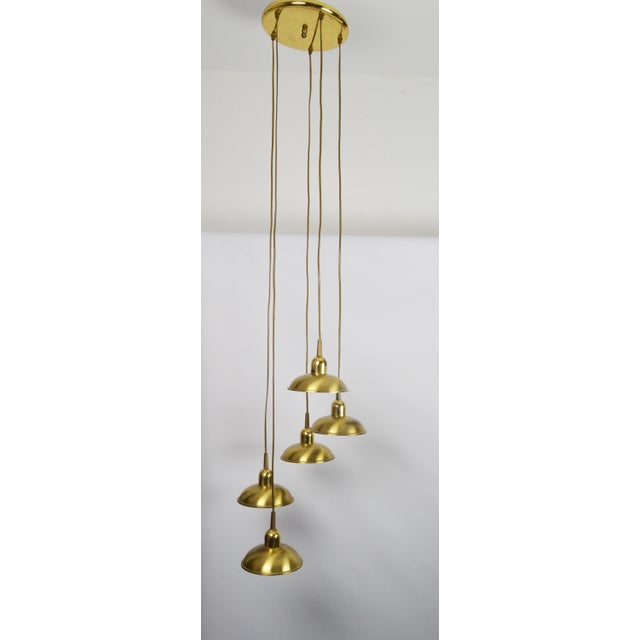 Gold Cascade Lamp, 1980s For Sale - Image 4 of 14