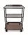 Mid-Century Modern 3 Shelf Dark Chrome Bar Cart on Wheels, 1970s For Sale - Image 3 of 5