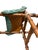 Vintage Faux Bois Draped Stool With Carved Bamboo X-Frame For Sale - Image 10 of 10
