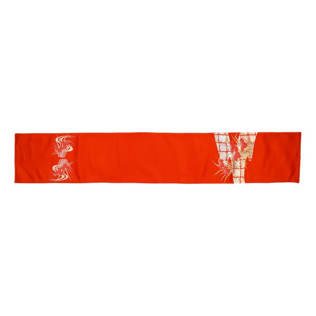 Japanese Ceremonial Silk Table Runner by Renaras For Sale
