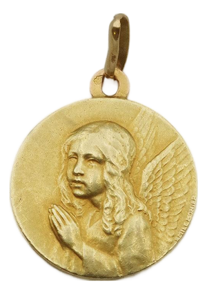 Angel Religious Pendant in Gold
