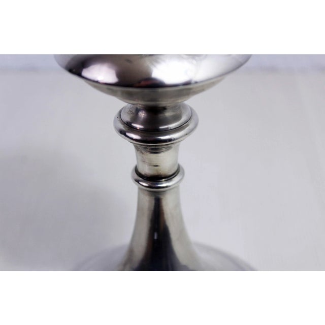 Art Nouveau Candlestick in Silver Metal, 1930s For Sale - Image 10 of 13