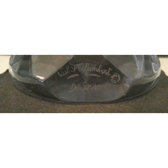 Mid-Century Modern Crystal Golf Tee Paperweight by Val Saint Lambert Belgium Signed VTG For Sale - Image 3 of 6