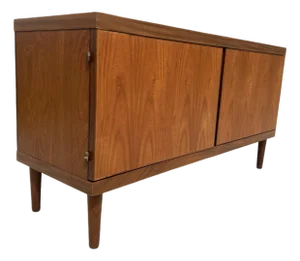 Vintage Mid Century Danish Modern Hans Olsen Teak Credenza Denmark Restored 1960s