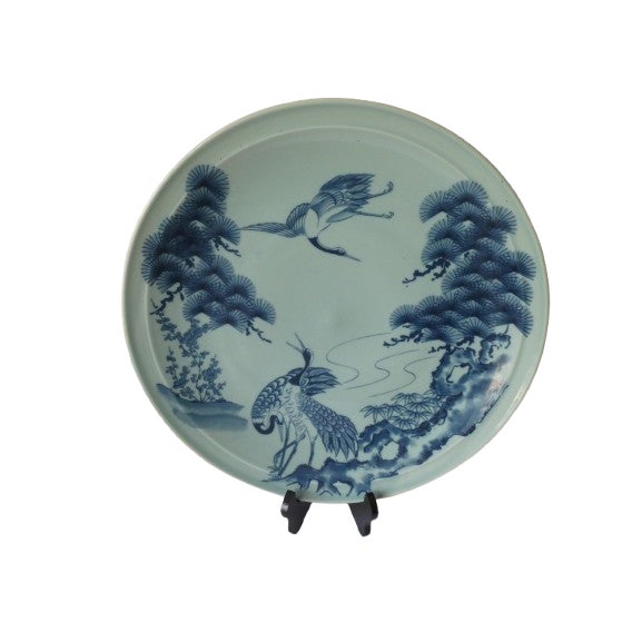 Late 20th Century Large Japanese Porcelain Charger For Sale