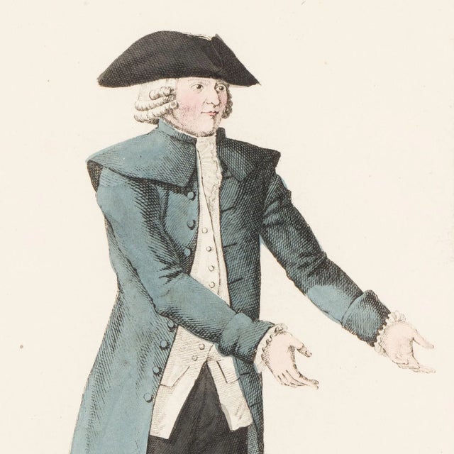 Pair of French Hand Colored Theatrical Engravings, C. 1800 For Sale In Chicago - Image 6 of 12