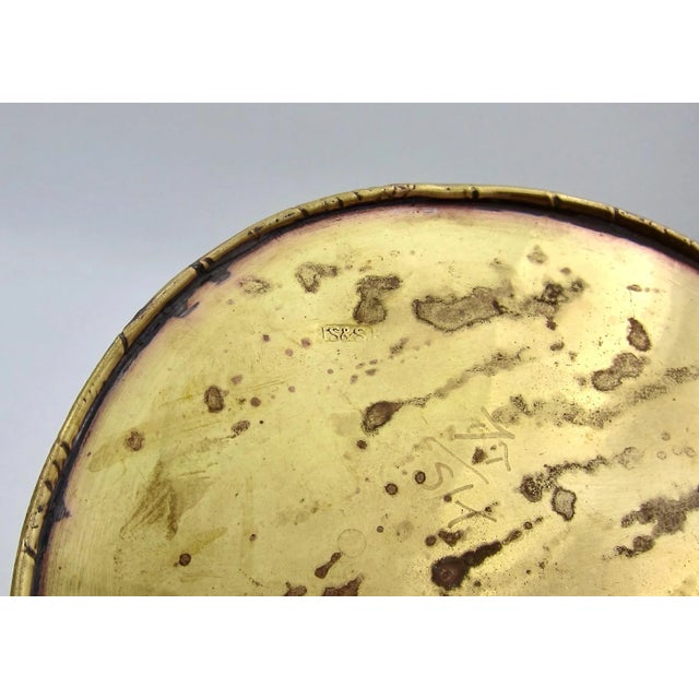 Two English Joseph Sankey Brass Lizard Skin Pitchers Circa 1920s For Sale - Image 11 of 12